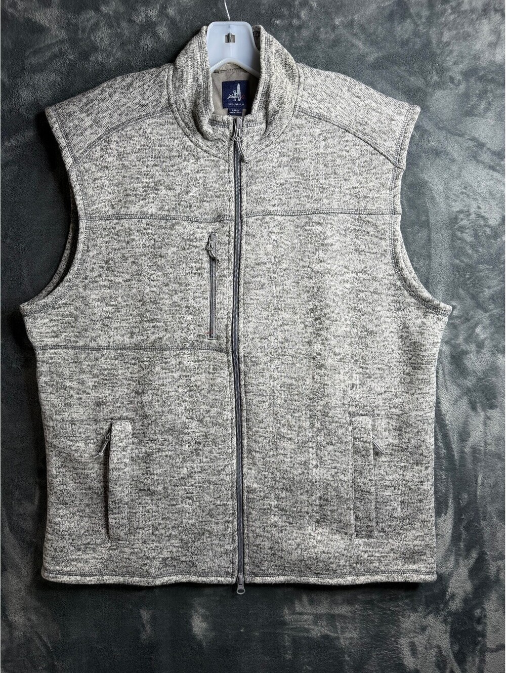 Johnnie-O Fleece Vest, Wes Full Zip Mens's Sz Large